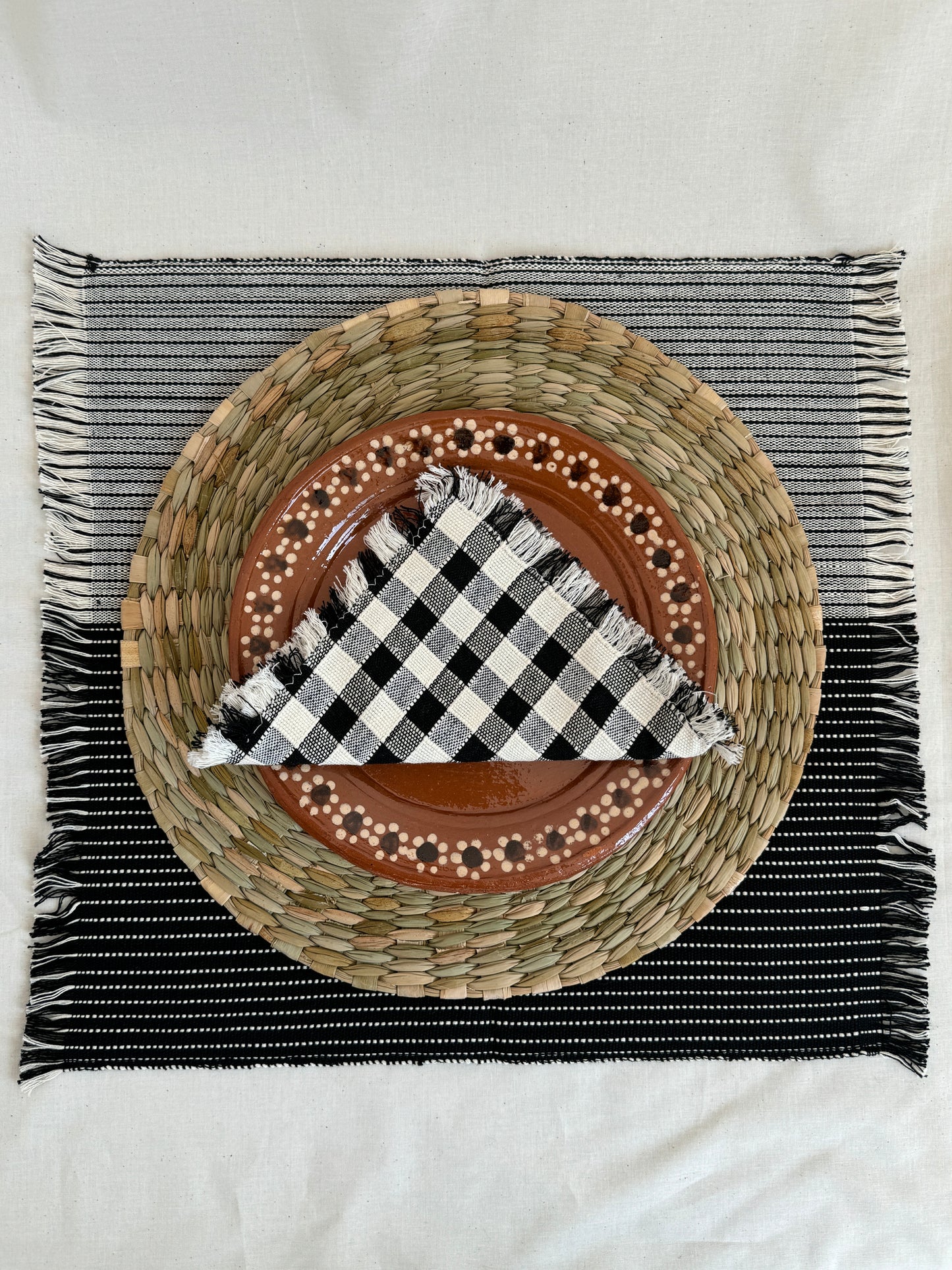 BROWN Plates capulineado (Set of 4)