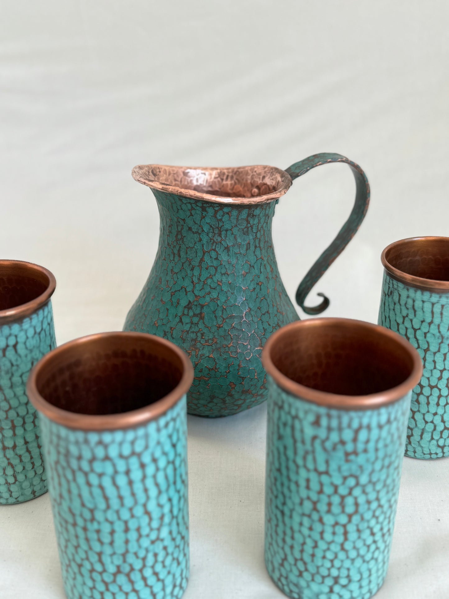 Green Copper Jar Set