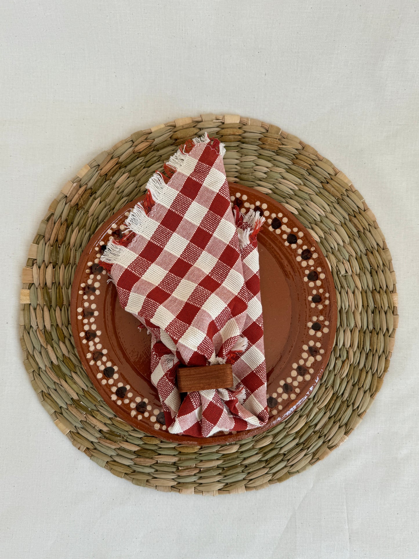 BROWN Plates capulineado (Set of 4)