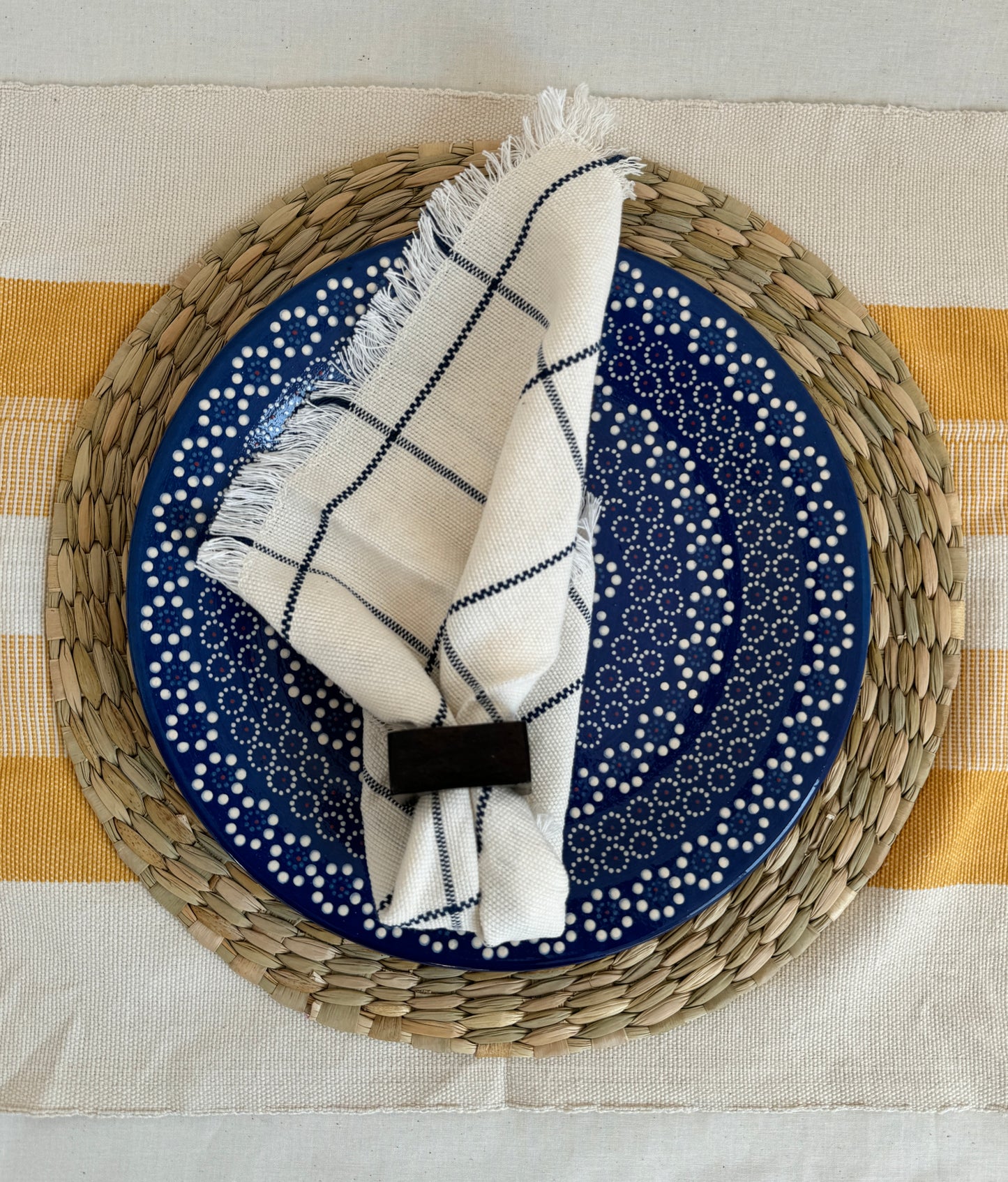 BLUE Plate Capulineado (Set of 4 plates)
